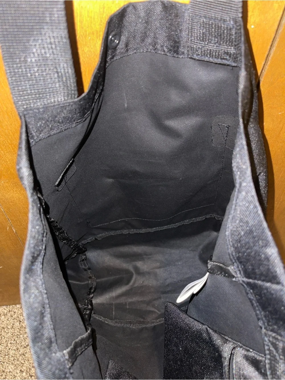 adidas Black Messenger Tote with Front Logo Patch